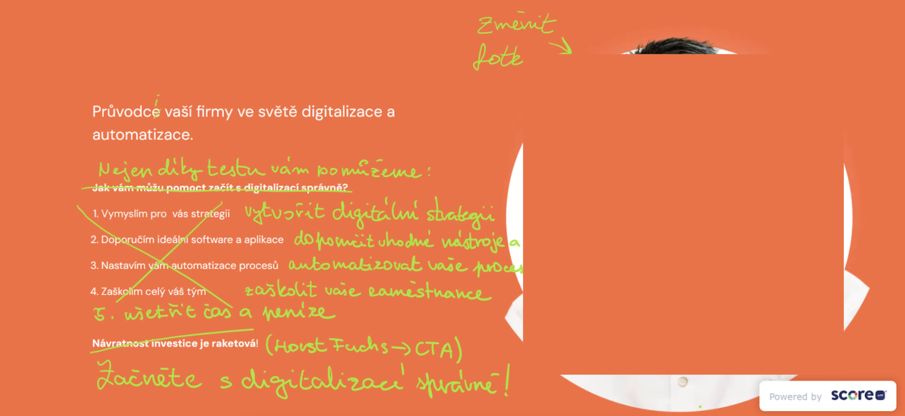 Landing page design preview image